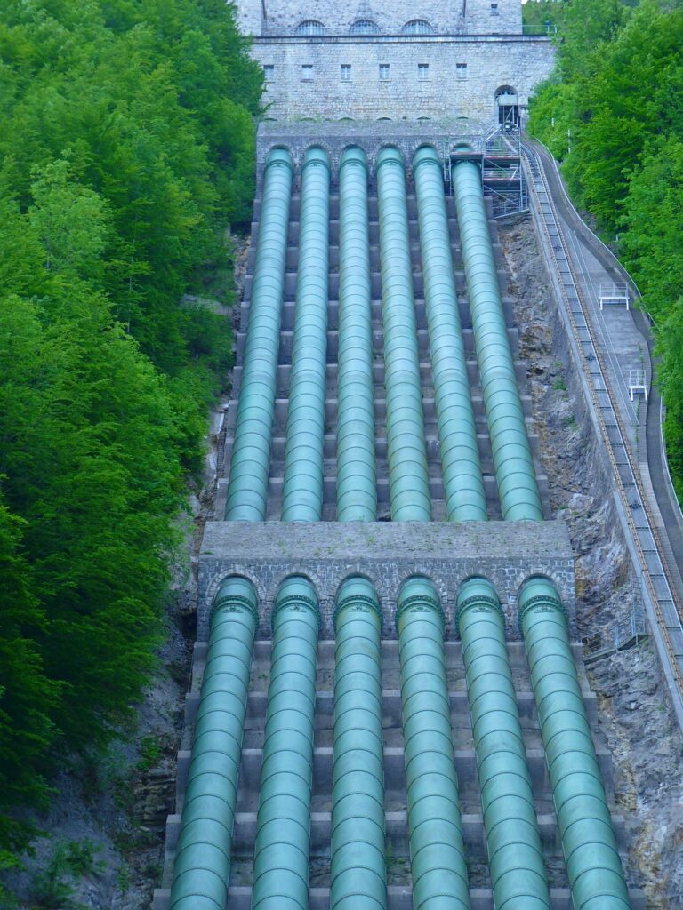 water pipe, pressure pipes, hydropower plant