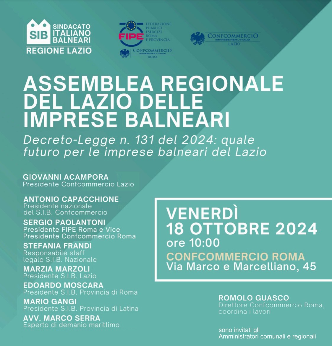 Al momento stai visualizzando Assemblea Regionale del Lazio delle Imprese Balneari