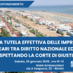 Incontro a Rimini: La tutela delle Imprese Balneari tra diritto nazionale e UE, in attesa della Corte di Giustizia